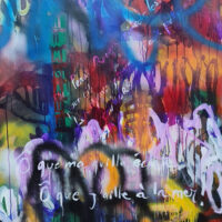 "Street Atelier 2 !" encre, encre acrylique et bombe acrylique sur papier de 90 x 135 cm